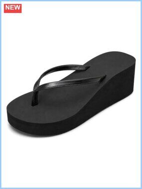 Women's Platform Wedge Flip Flops Slip On Thong Sandals